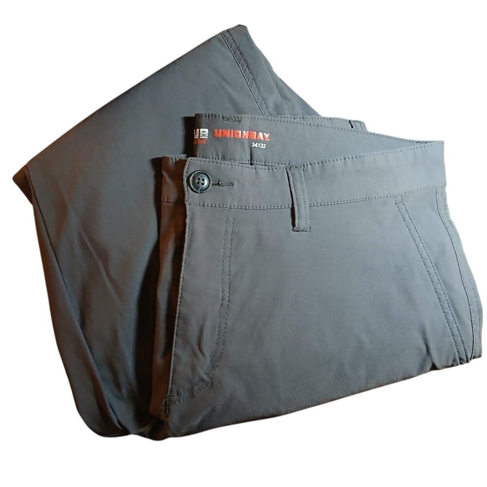 Men's Union Bay Active Gray Nylon Pants 34x32 NWOT - Picture 6 of 10